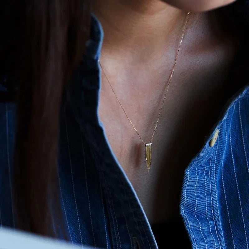 Gold Vermeil Mini Tassel Necklace