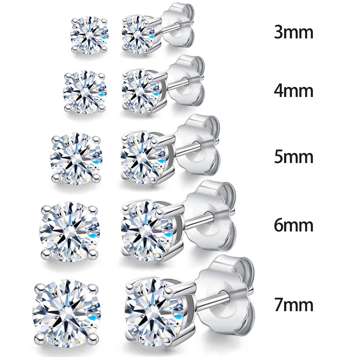 3 Carat Diamond Stud Earrings