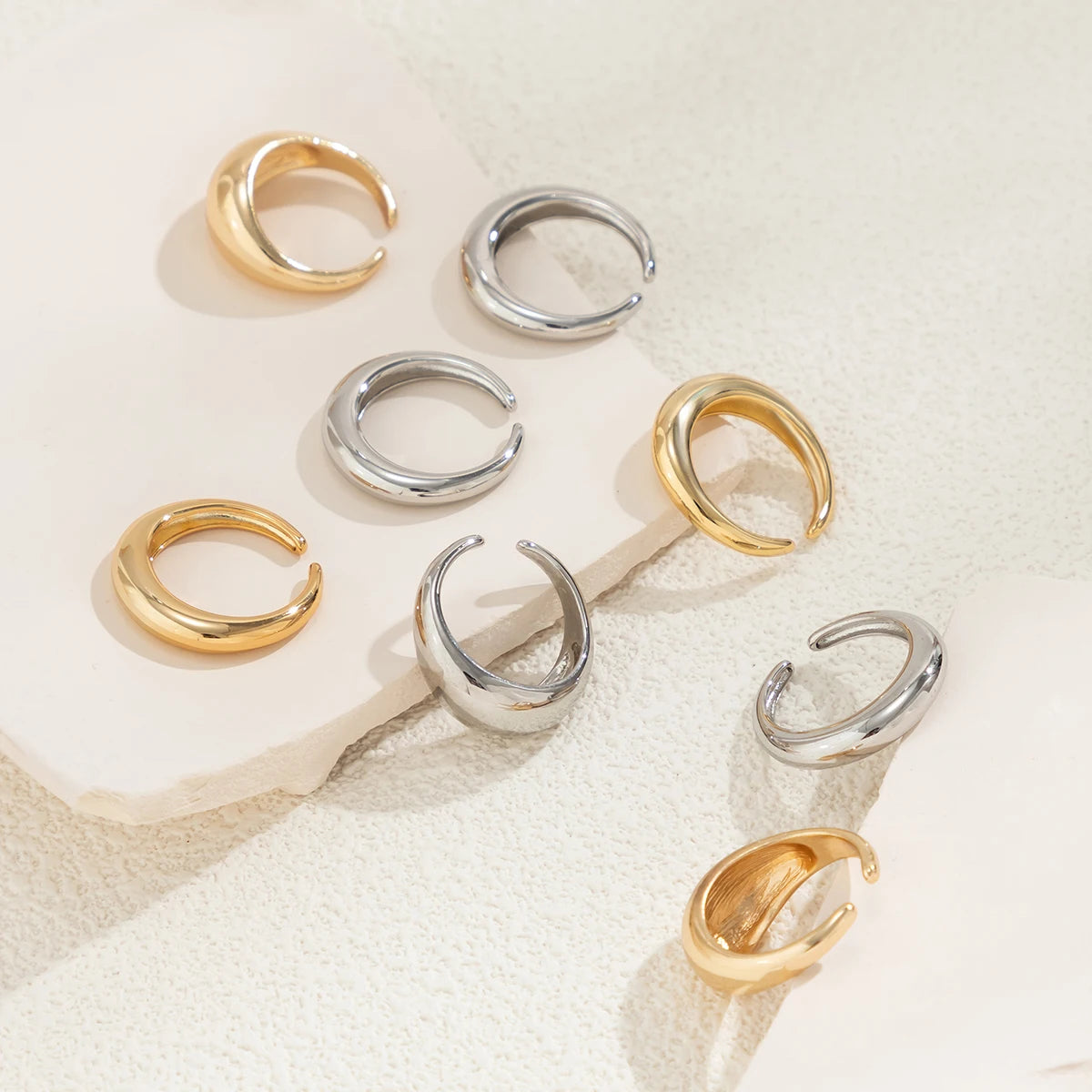 Chunky Gold & Silver Stackable Ring