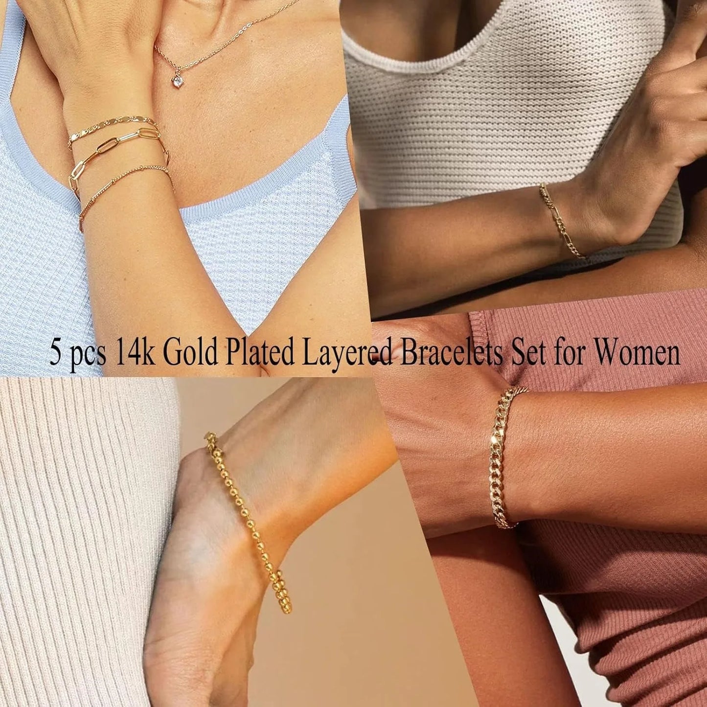 Gold Layered Bracelet Set