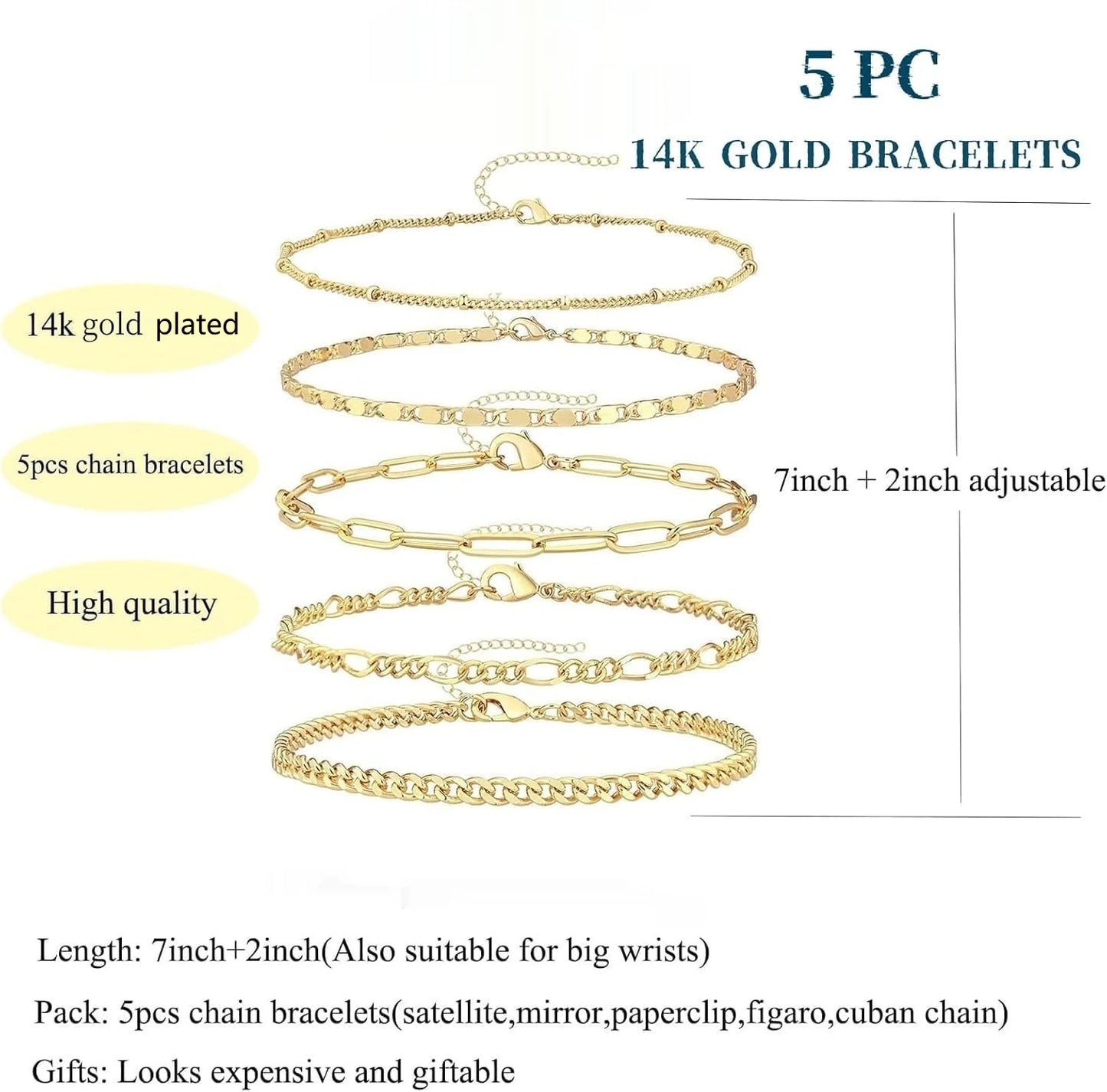 Gold Layered Bracelet Set