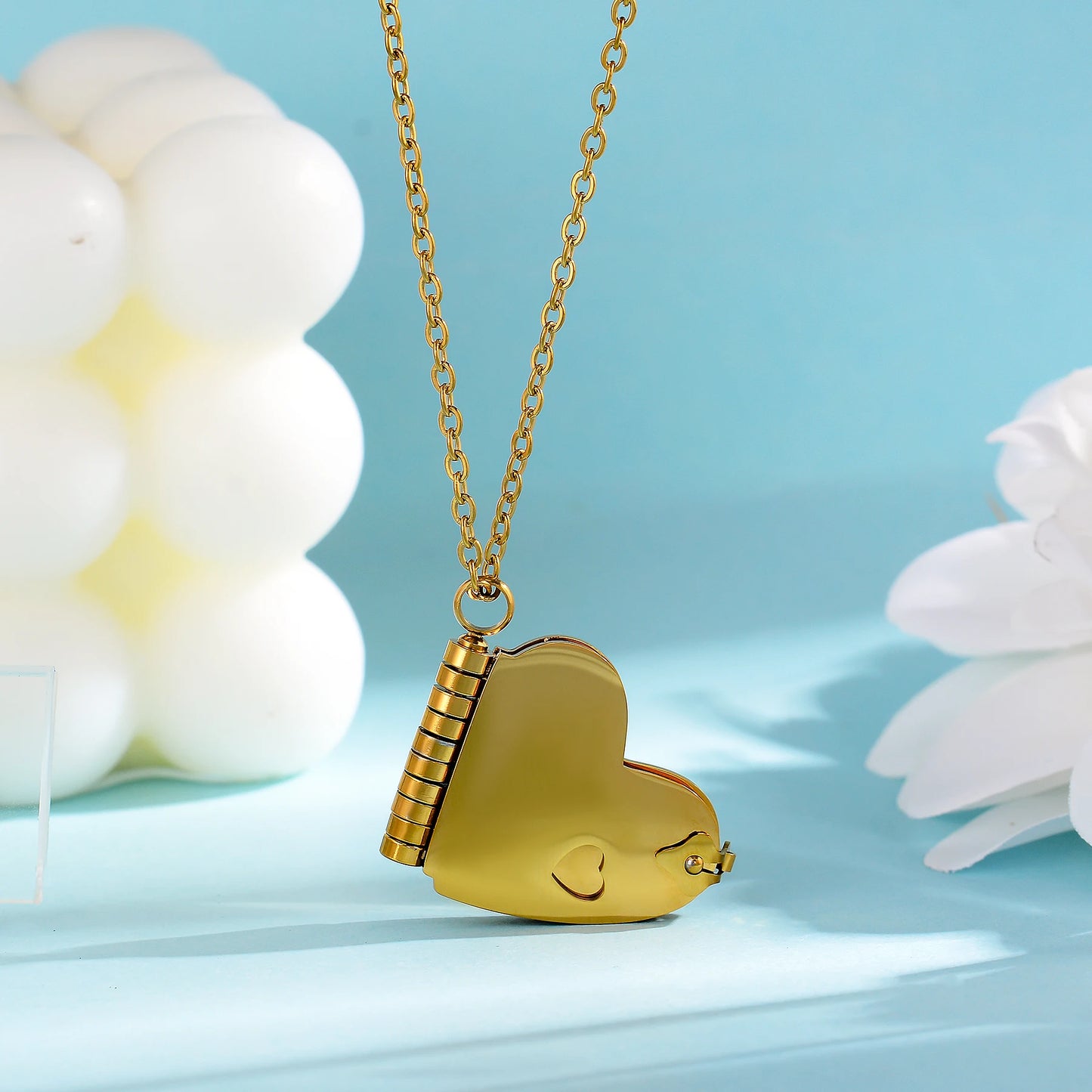 Heart Book Pendant Necklace
