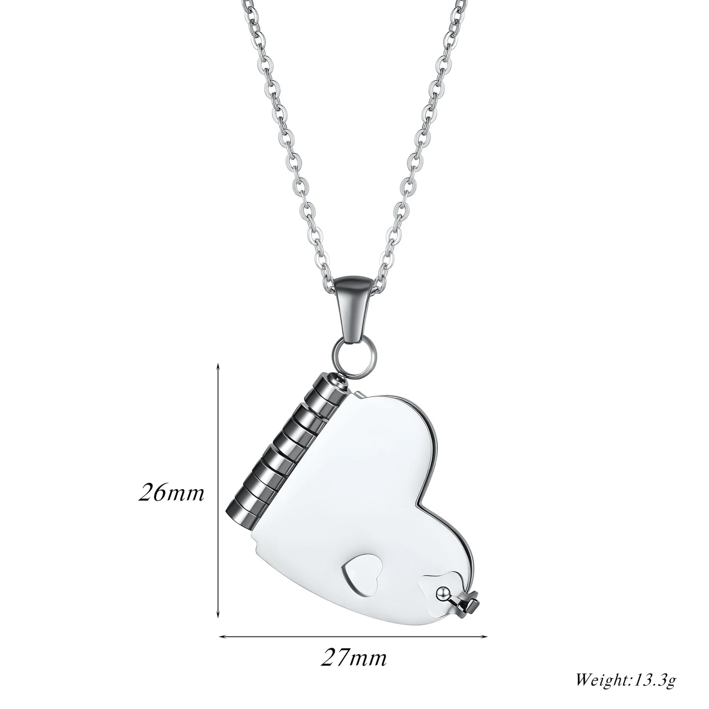 Heart Book Pendant Necklace