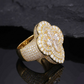 Pear Cut Clover Engagement Ring