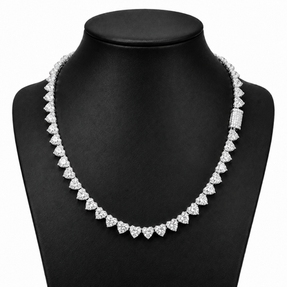 7mm Heart Cut Tennis Chain