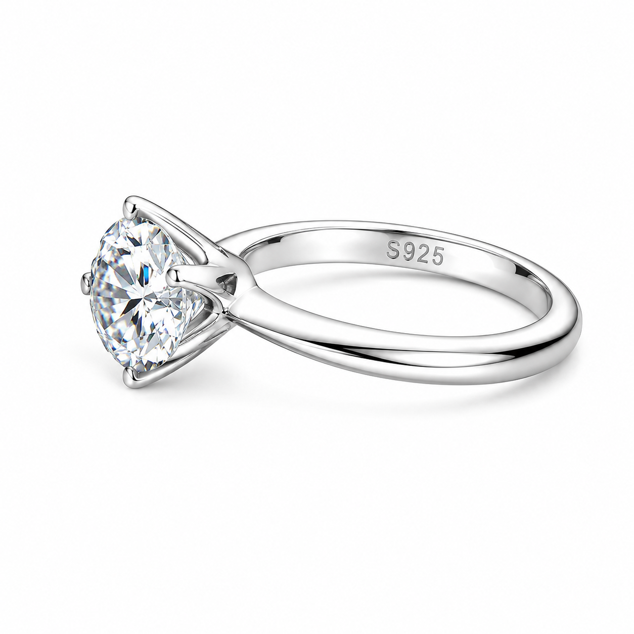 Iced Out 925 Sterling Silver VVS Moissanite Diamond Wedding Ring