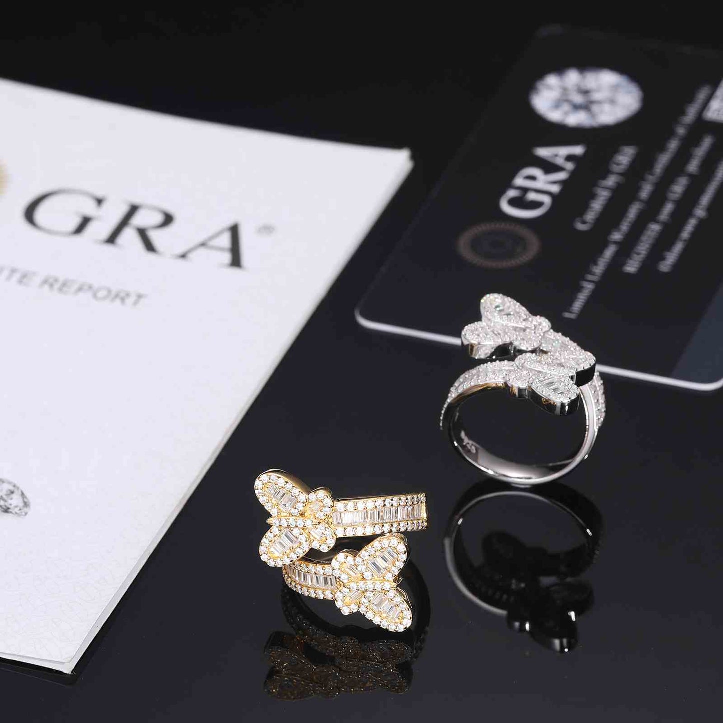 butterfly engagement ring
