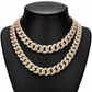20mm Baguette leaf Cuban Link Chain