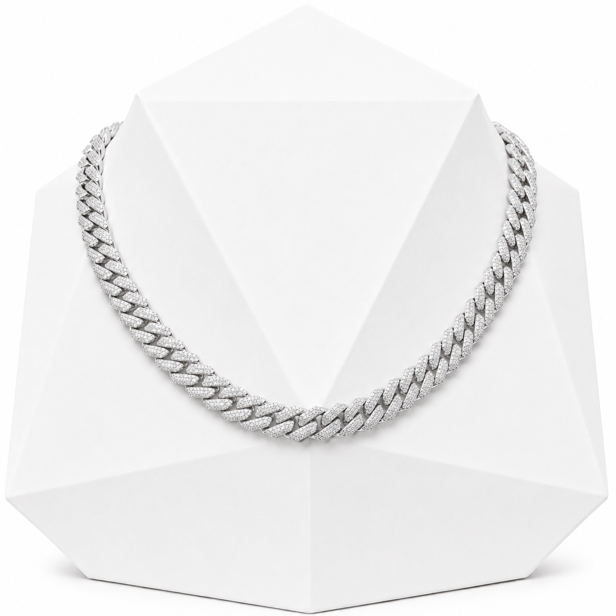 14mm Baguette Rhombus Cuban Link Chain