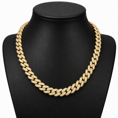 12mm 3 Rows Cuban Link Chain