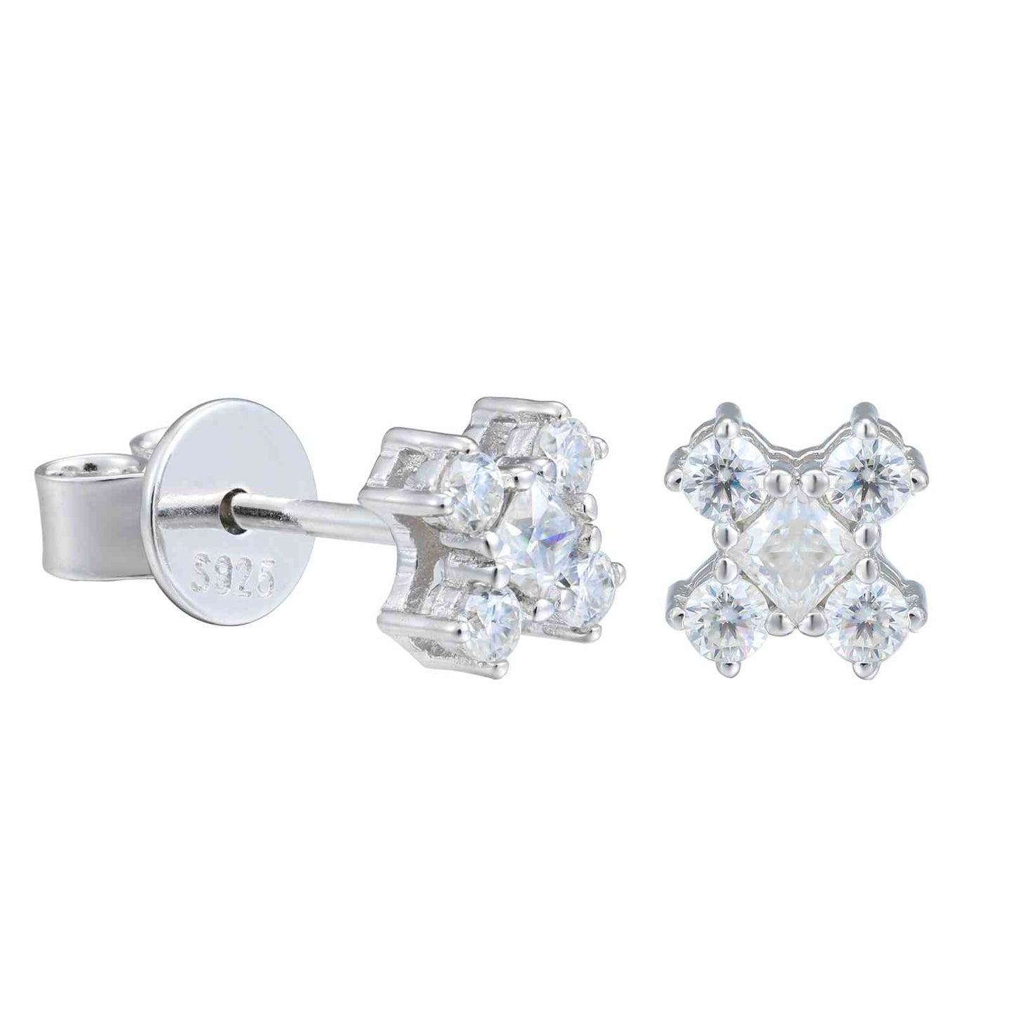 diamond cluster earrings
