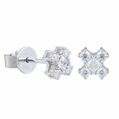 diamond cluster earrings
