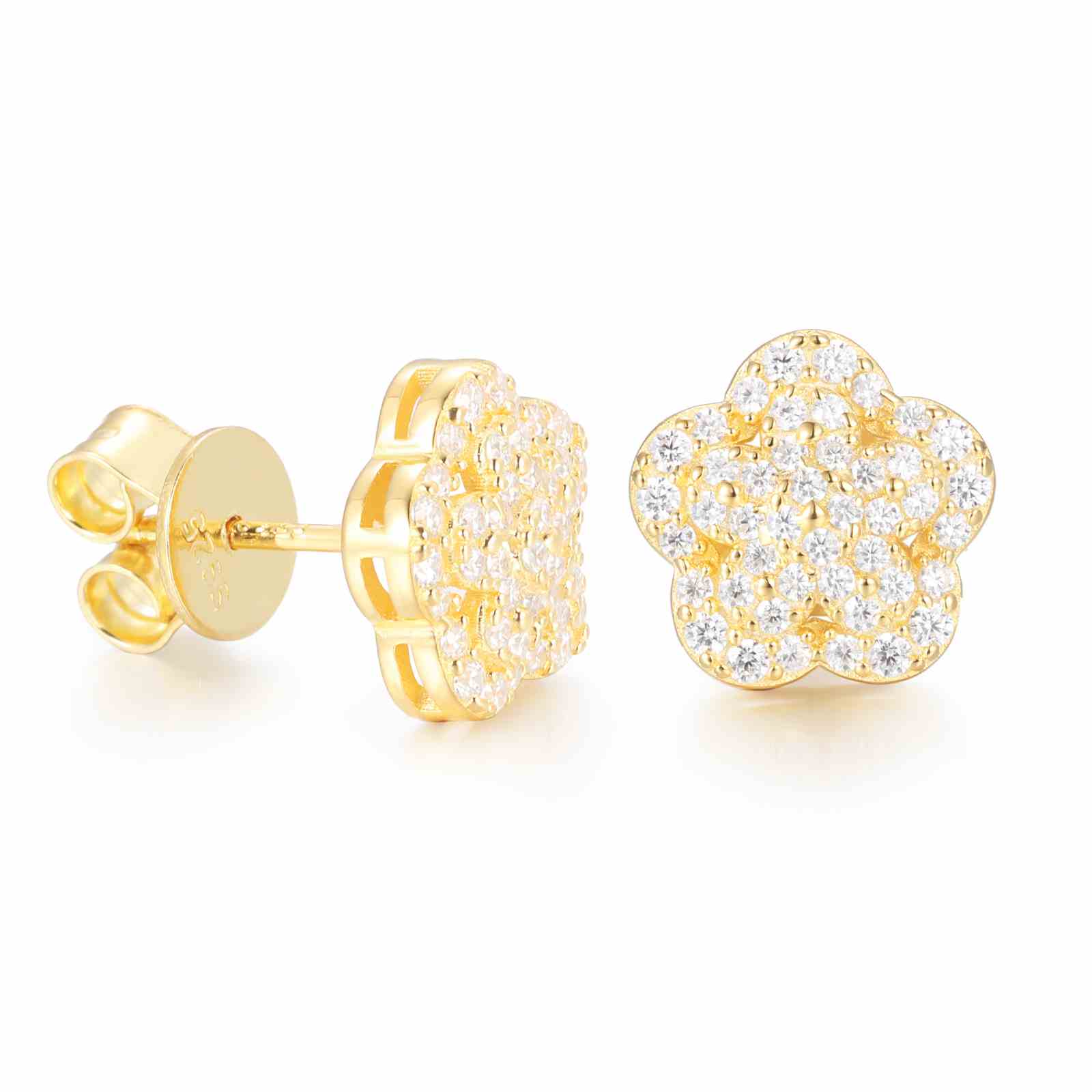 gold diamond earrings

