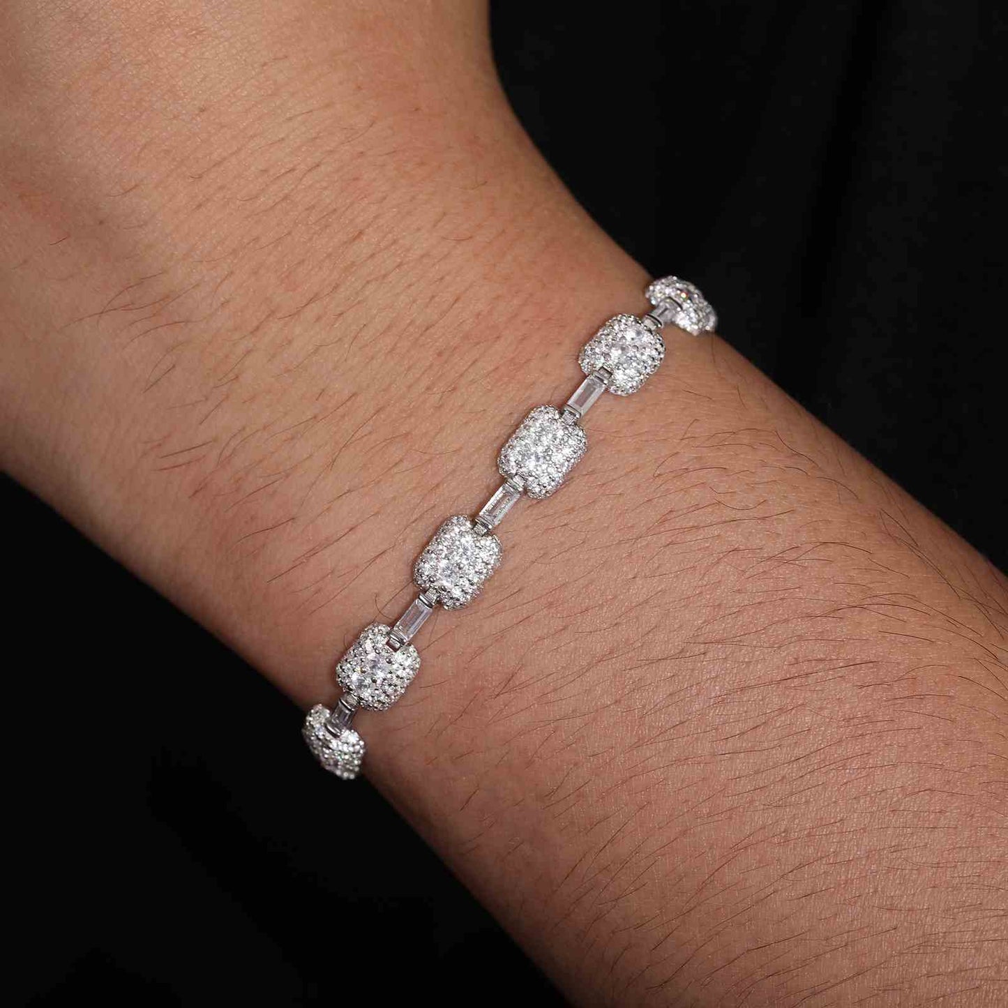 iced out charm bracelet
