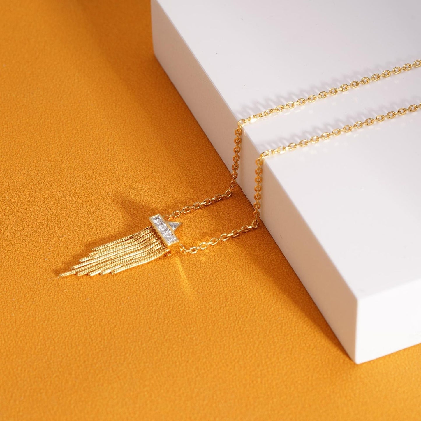 Gold Vermeil Mini Tassel Necklace