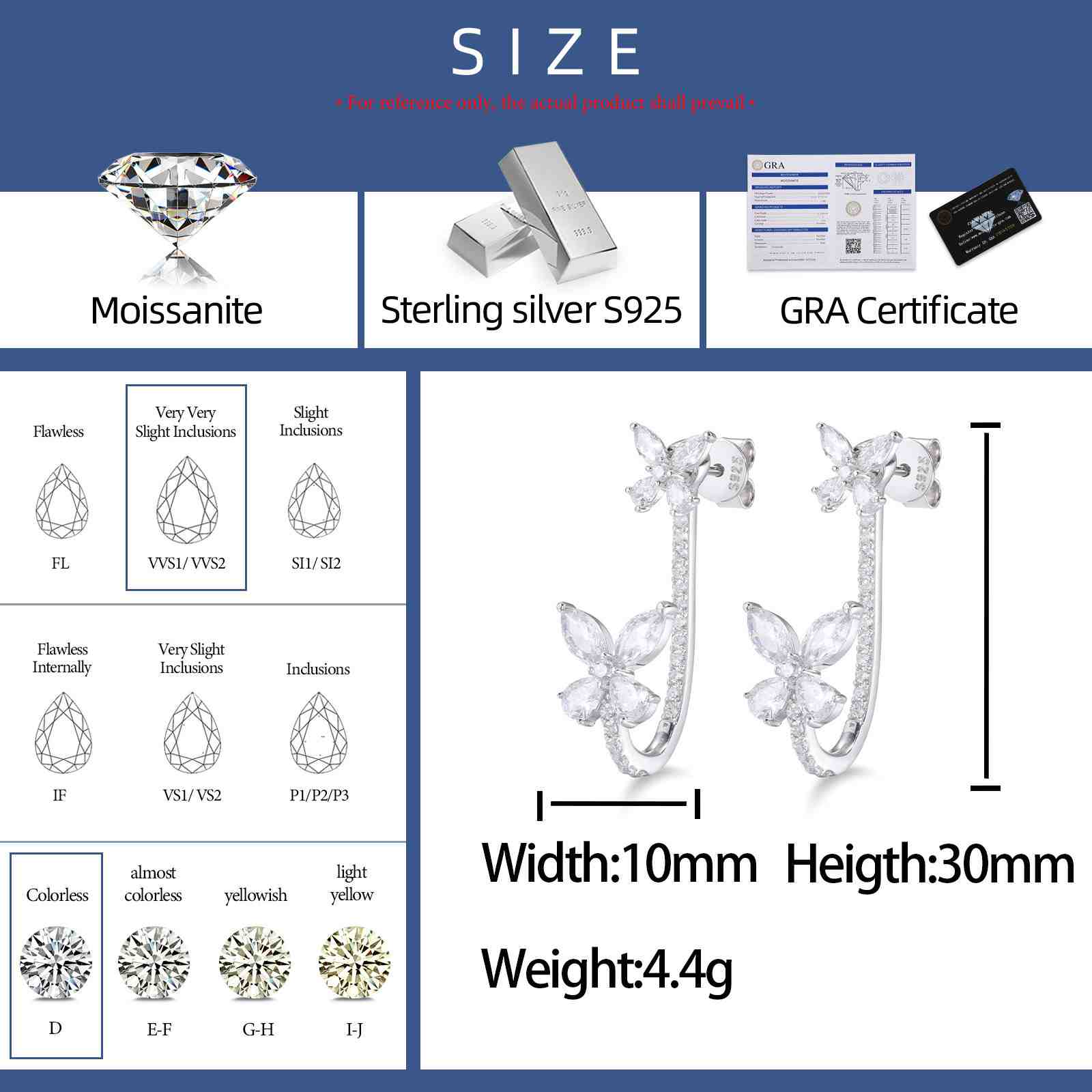 moissanite drop earrings
