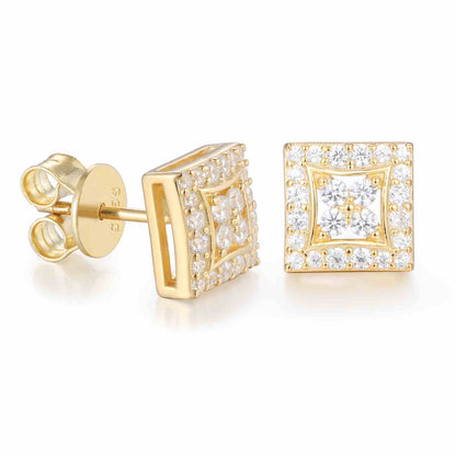 white gold diamond earrings
