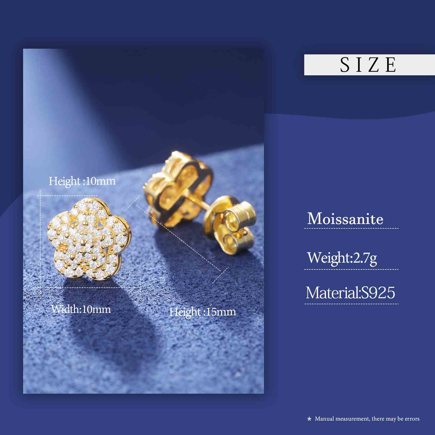 white gold stud earrings
